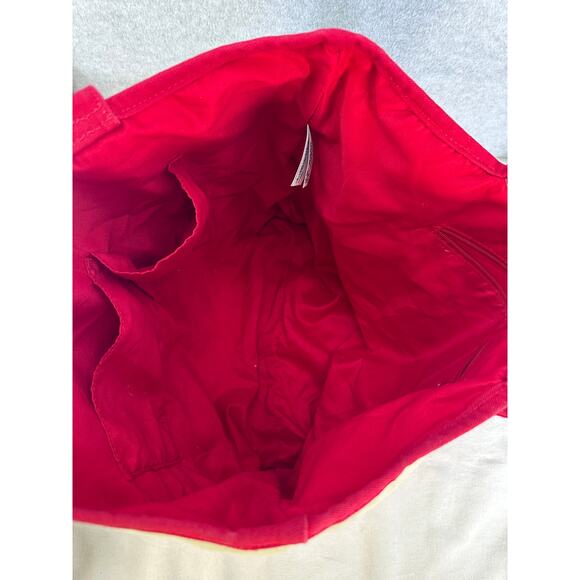 Walt Disney World Classic Mickey Running Cream  Red Canvas Tote Bag 100% Cotton - Picture 3 of 10